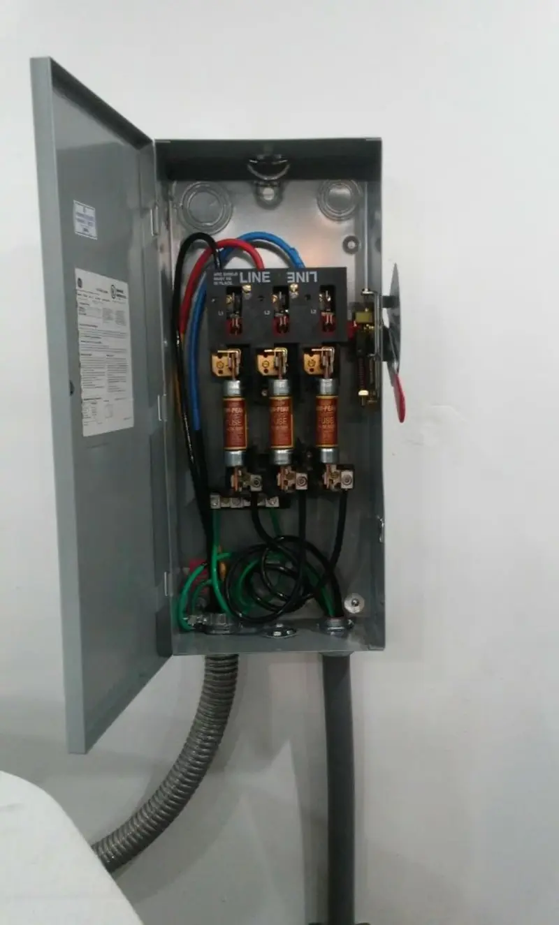 Three-phase disconnect switch installed for Electrical Wiring & Rewiring in Orem